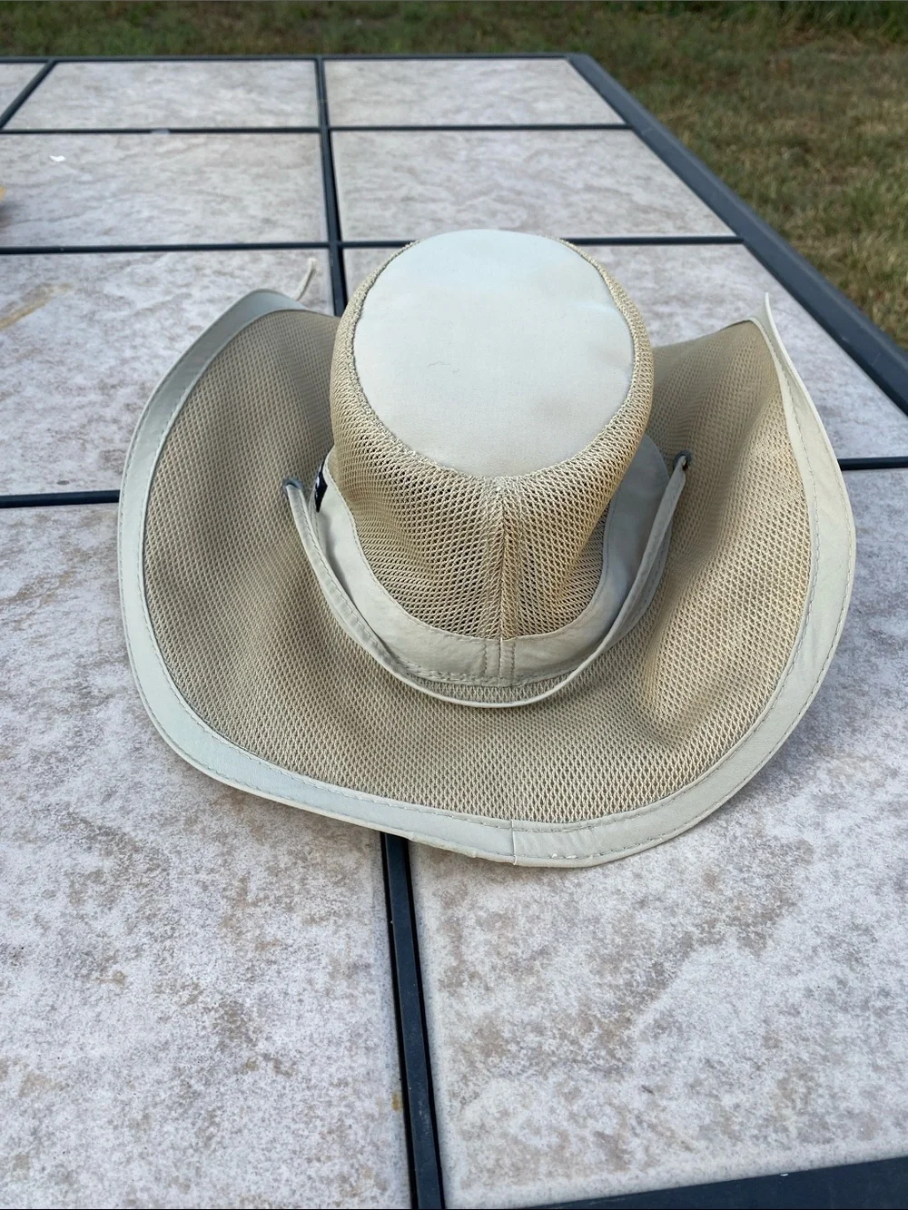 The Original Panama Jack Mesh Crown Safari Sun Hat Men's Large Beige #31905